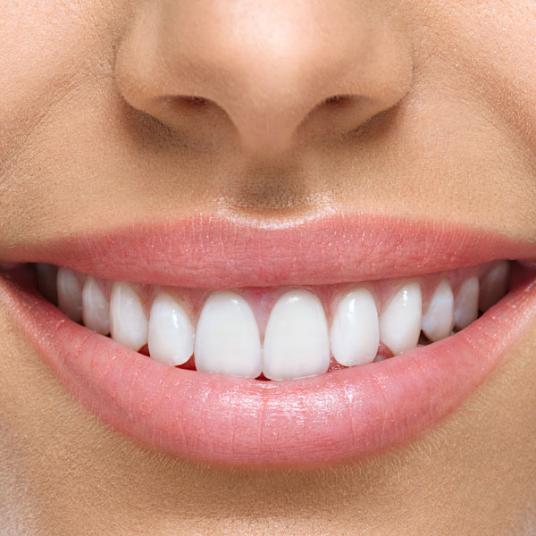 closeup of woman smiling